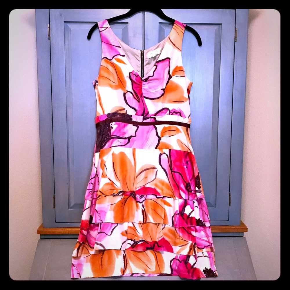 Anthropologie Floral Cocktail Dress